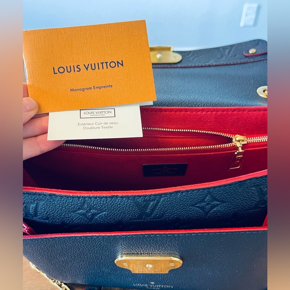 100% authentic Louis Vuitton Vavin PM Monogram Empreinte Leather blue/red - Picture 7 of 16